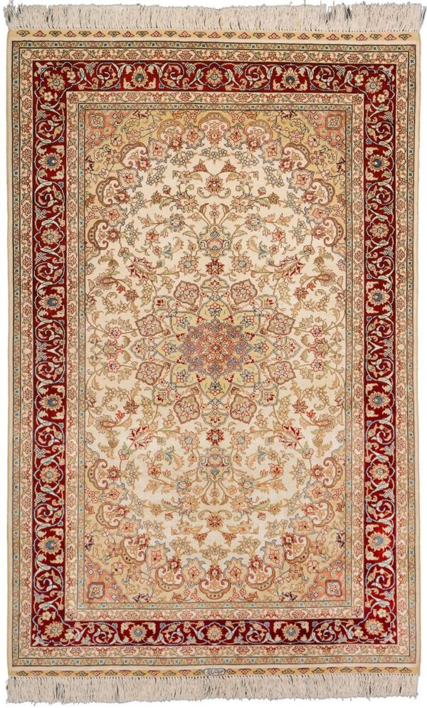 Hereke Orientteppich 107 × 170 cm, Seide, handgeknüpft