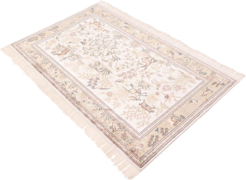 Hereke Orientteppich 122 × 183 cm, Seide, handgeknüpft