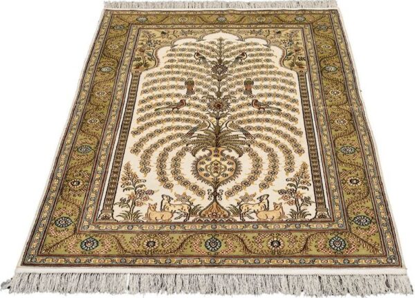 Hereke Orientteppich 122 × 184 cm, Seide, handgeknüpft
