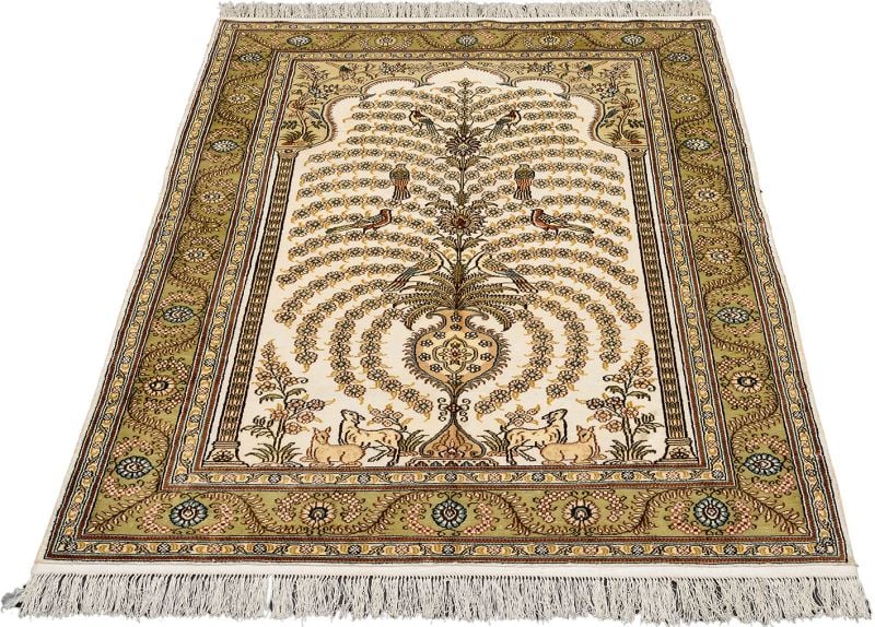 Hereke Orientteppich 122 × 184 cm, Seide, handgeknüpft