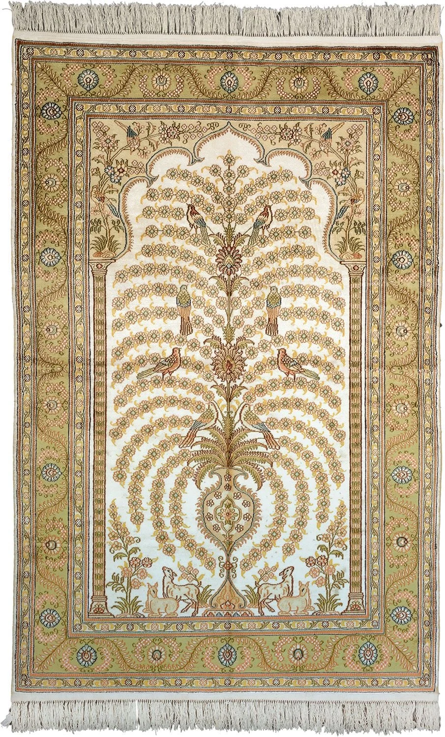 Hereke Orientteppich 122 × 184 cm, Seide, handgeknüpft