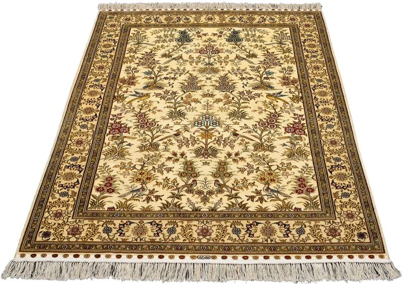Hereke Orientteppich 122 × 185 cm, Seide, handgeknüpft