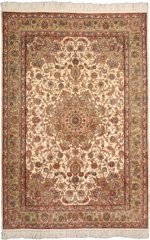 Hereke Orientteppich 123 × 183 cm, Seide, handgeknüpft