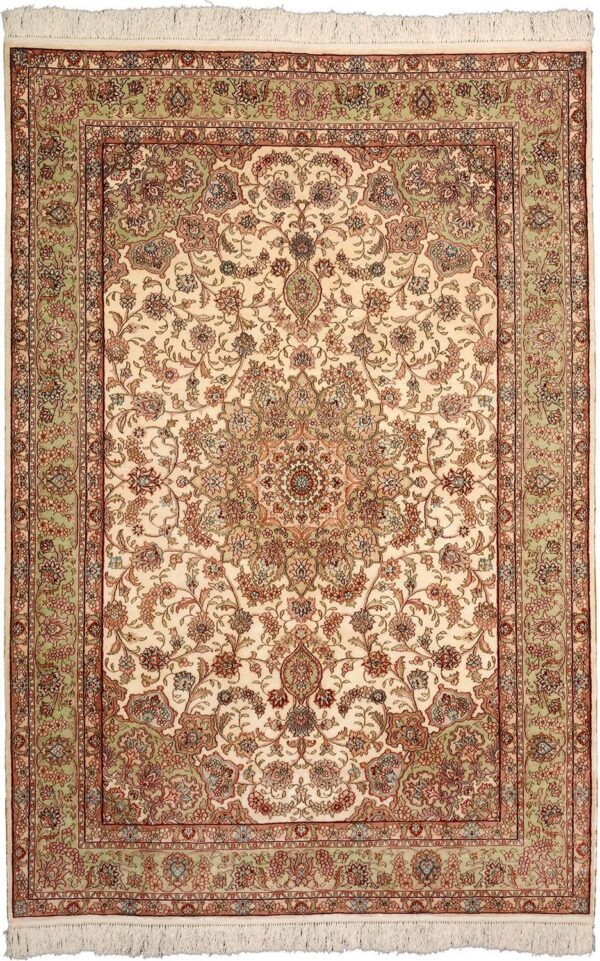Hereke Orientteppich 123 × 183 cm, Seide, handgeknüpft