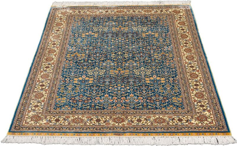 Hereke Orientteppich 125 × 183 cm, Seide, handgeknüpft