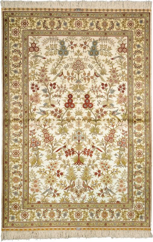 orientteppich-hereke-126-x-185-cm-seide-handgeknupft.jpg Hereke Orientteppich 126 × 185 cm, Seide, handgeknüpft