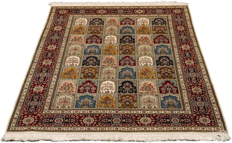 Hereke Orientteppich 139 × 200 cm, Schurwolle, handgeknüpft