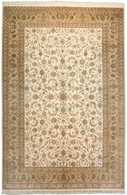Hereke Orientteppich 190 × 283 cm, Seide, handgeknüpft hochfein