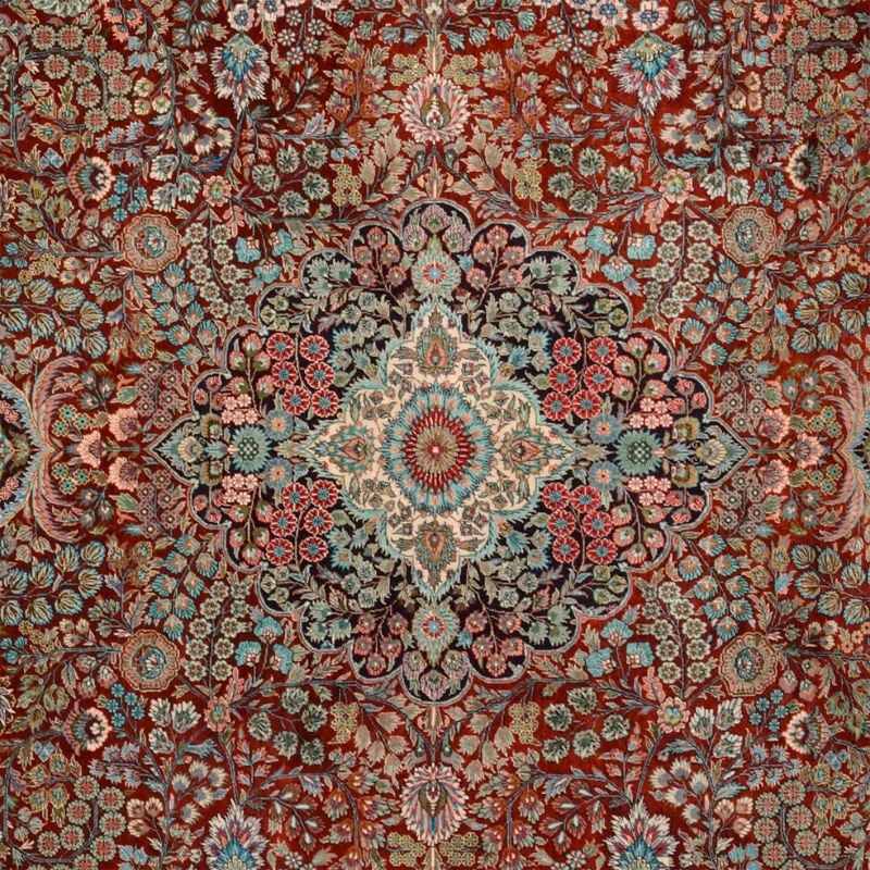 Hereke Orientteppich 220 × 311 cm, Seide, handgeknüpft