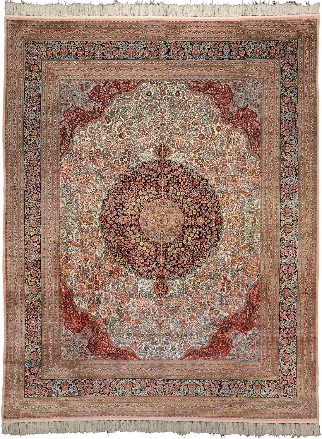 Hereke Orientteppich 246 × 300 cm, Seide, handgeknüpft