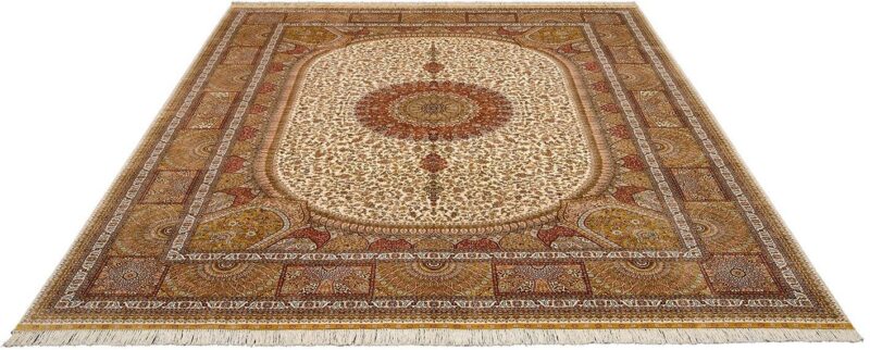 Hereke Orientteppich 270 × 365 cm, Seide, handgeknüpft