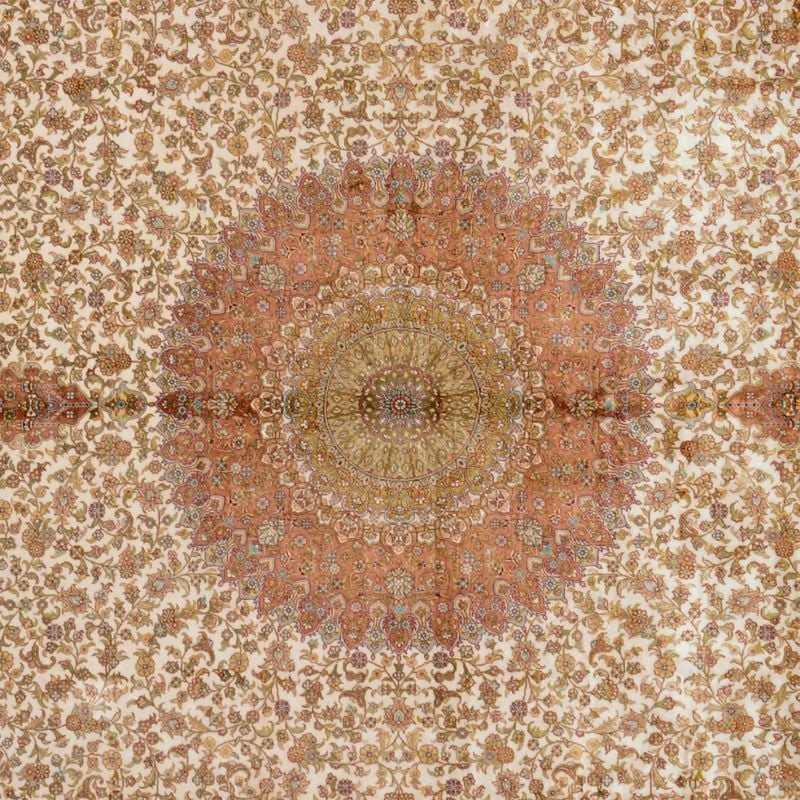 Hereke Orientteppich 270 × 365 cm, Seide, handgeknüpft