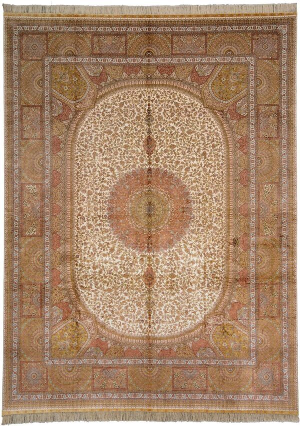 Hereke Orientteppich 270 × 365 cm, Seide, handgeknüpft