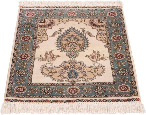 Hereke Orientteppich 46 × 61 cm, Seide, handgeknüpft