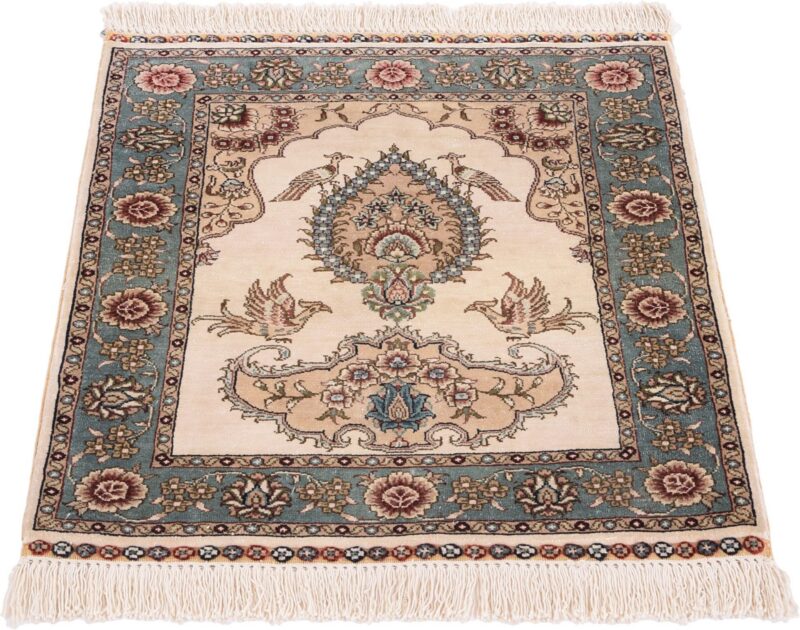 Hereke Orientteppich 46 × 61 cm, Seide, handgeknüpft
