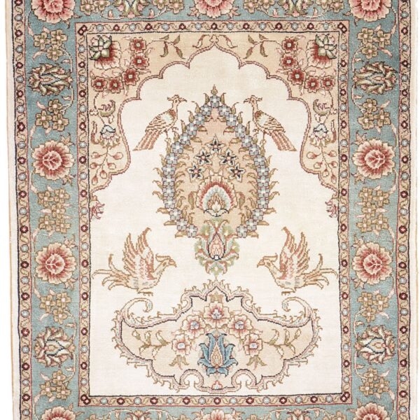 Hereke Orientteppich 46 × 61 cm, Seide, handgeknüpft