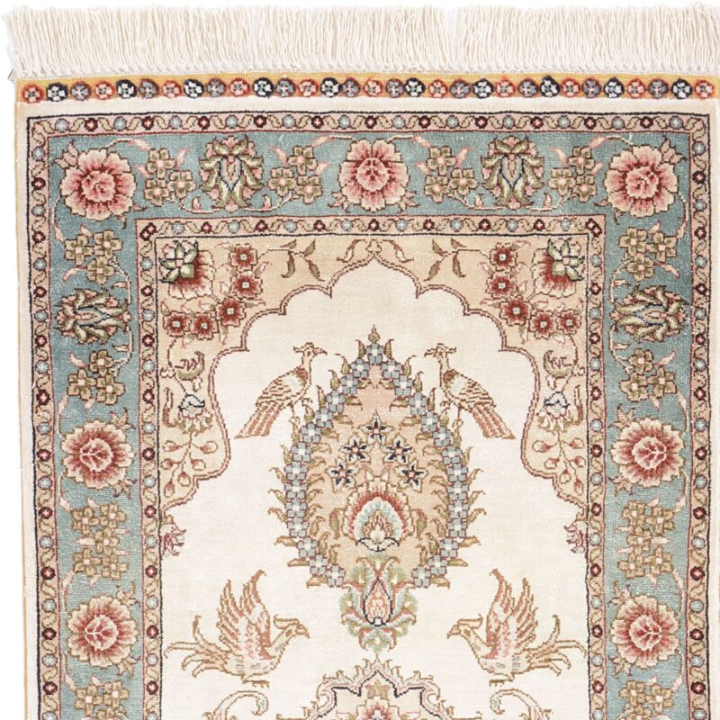 Hereke Orientteppich 46 × 61 cm, Seide, handgeknüpft