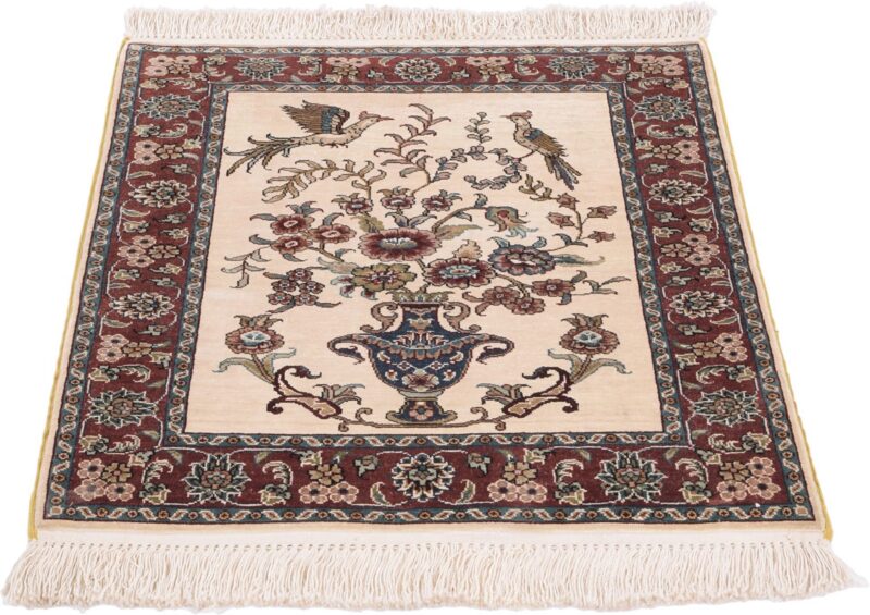 Hereke Orientteppich 46 × 61 cm, Seide, handgeknüpft