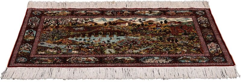 Hereke Orientteppich 60 × 94 cm, Seide, handgeknüpft
