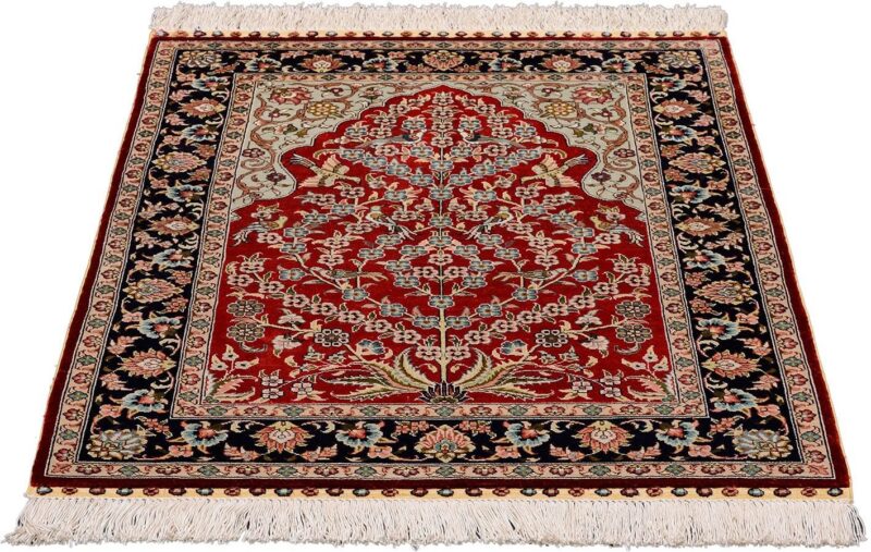Hereke Orientteppich 62 × 91 cm, Seide, handgeknüpft hochfein