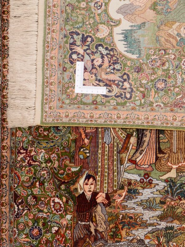 Hereke Orientteppich 62 × 92 cm, Seide, handgeknüpft