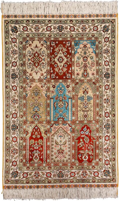 orientteppich-hereke-62-x-92-cm-seide-handgeknupft-3.jpg Hereke Orientteppich 62 × 92 cm, Seide, handgeknüpft