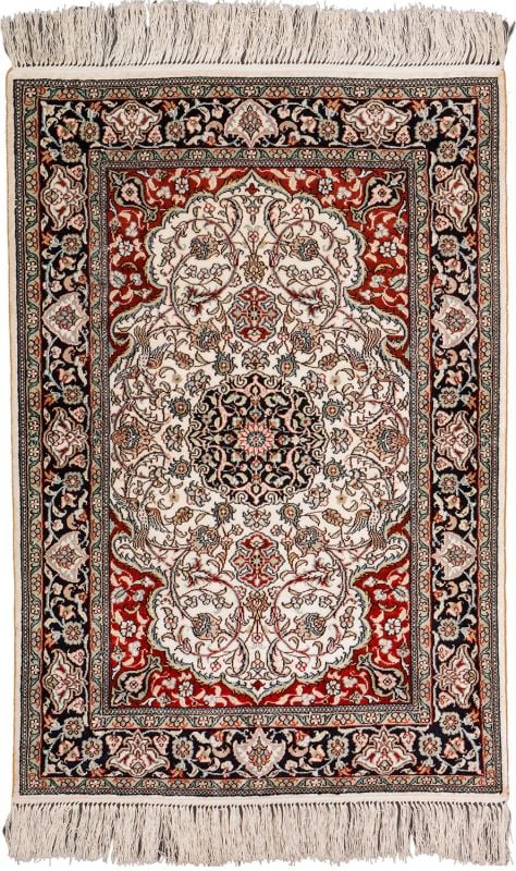 orientteppich-hereke-62-x-94-cm-seide-handgeknupft.jpg Hereke Orientteppich 62 × 94 cm, Seide, handgeknüpft