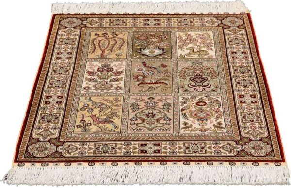 Hereke Orientteppich 63 × 92 cm, Seide, handgeknüpft