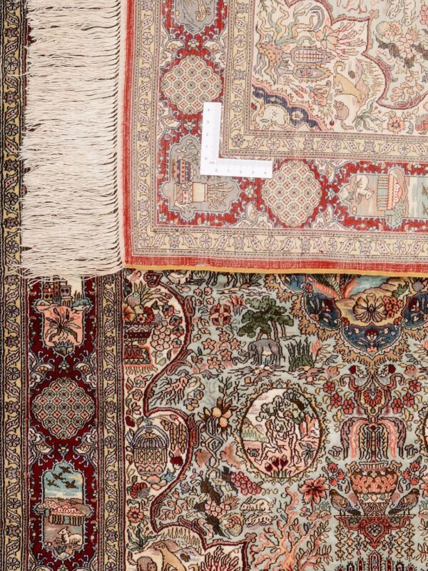 Hereke Orientteppich 63 × 92 cm, Seide, handgeknüpft
