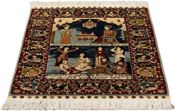 orientteppich-hereke-63-x-93-cm-seide-handgeknupft-7.jpg Hereke Orientteppich 63 × 93 cm, Seide, handgeknüpft