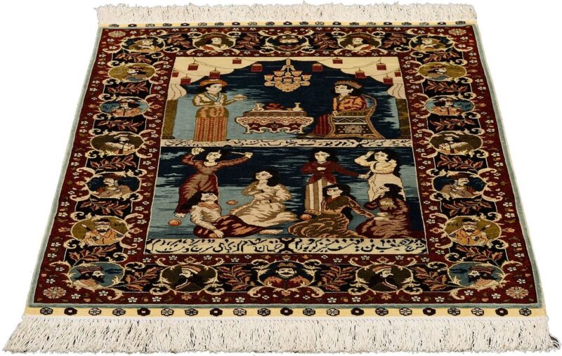 orientteppich-hereke-63-x-93-cm-seide-handgeknupft-7.jpg Hereke Orientteppich 63 × 93 cm, Seide, handgeknüpft