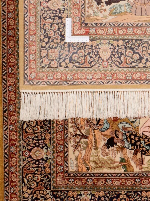 Hereke Orientteppich 63 × 95 cm, Seide, handgeknüpft super fein