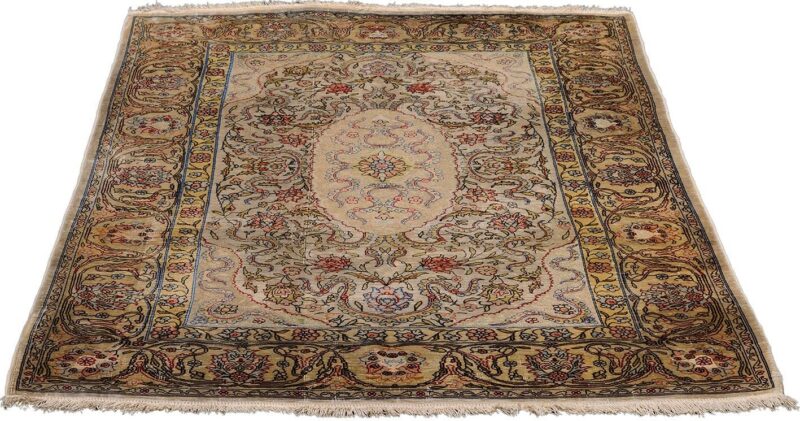 orientteppich-hereke-76-x-103-cm-seide-handgeknupft-antik-1.jpg Hereke Orientteppich 76 × 103 cm, Seide, handgeknüpft antik