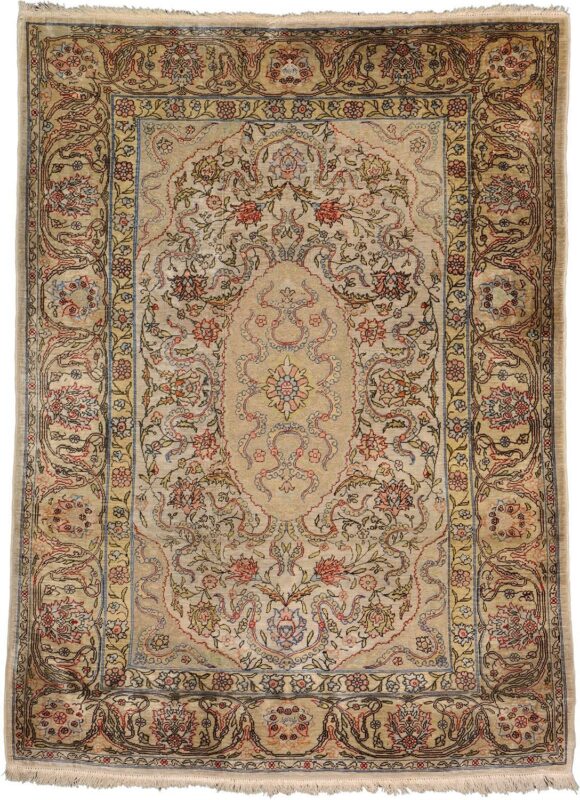 orientteppich-hereke-76-x-103-cm-seide-handgeknupft-antik.jpg Hereke Orientteppich 76 × 103 cm, Seide, handgeknüpft antik