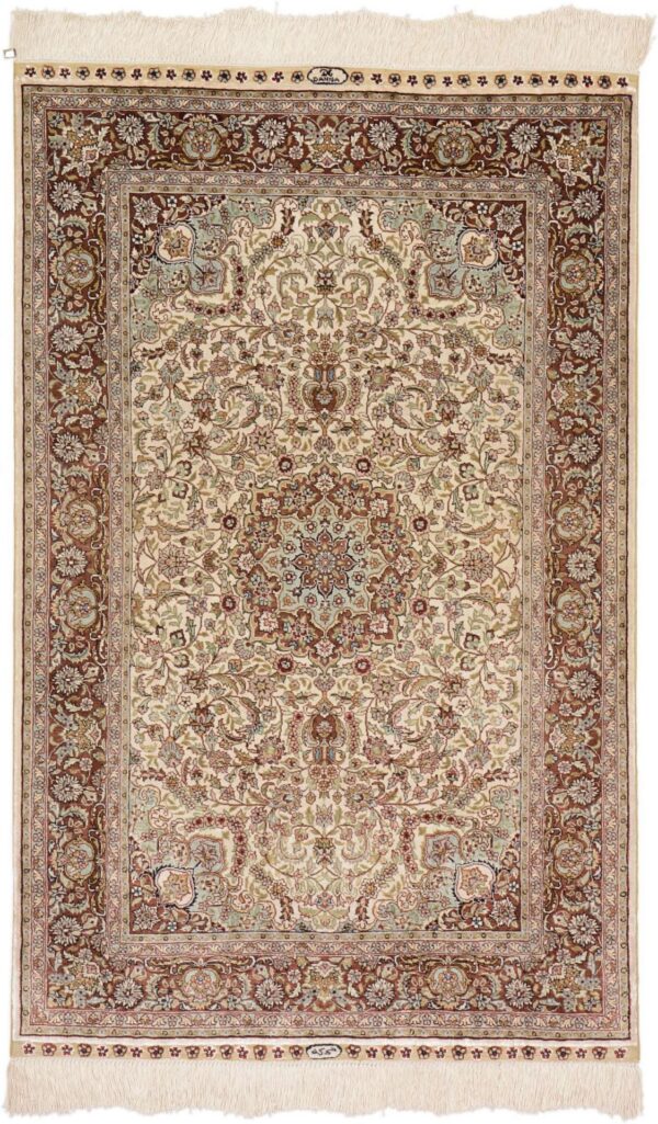 Hereke Orientteppich 76 × 122 cm, Seide, handgeknüpft