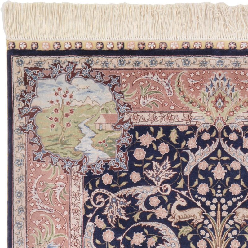 Hereke Orientteppich 78 × 121 cm, Seide, handgeknüpft