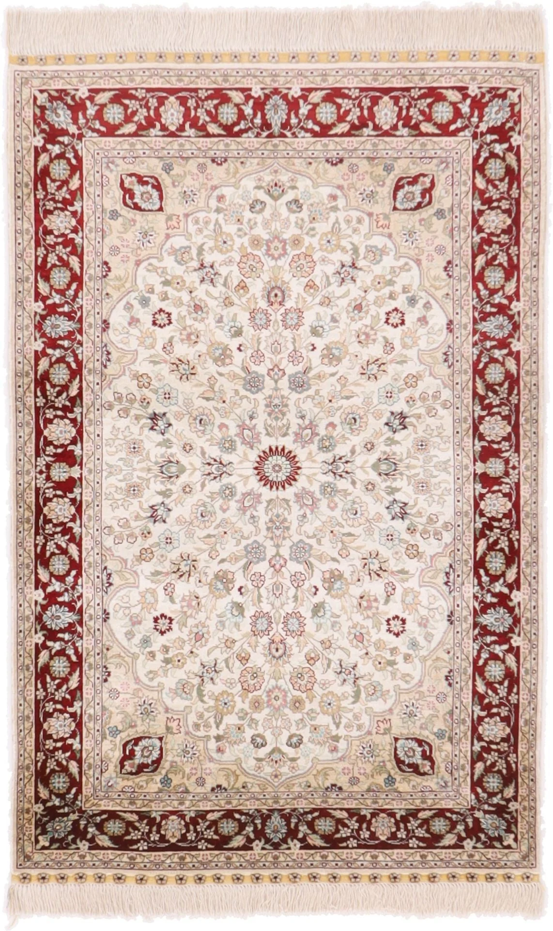 orientteppich-hereke-78-x-122-cm-seide-handgeknupft.jpg Hereke Orientteppich 78 × 122 cm, Seide, handgeknüpft