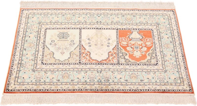 orientteppich-hereke-78-x-123-cm-seide-handgeknupft-8.jpg Hereke Orientteppich 78 × 123 cm, Seide, handgeknüpft