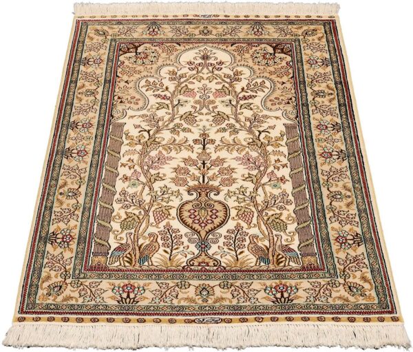 Hereke Orientteppich 78 × 126 cm, Seide, handgeknüpft