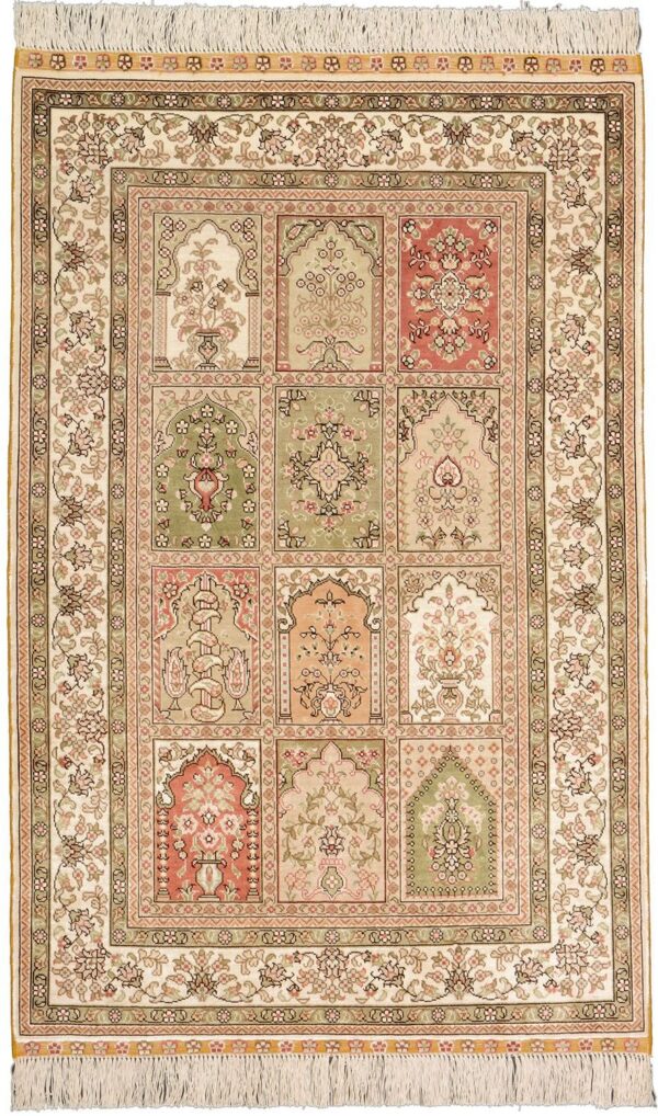 Hereke Orientteppich 79 × 122 cm, Seide, handgeknüpft