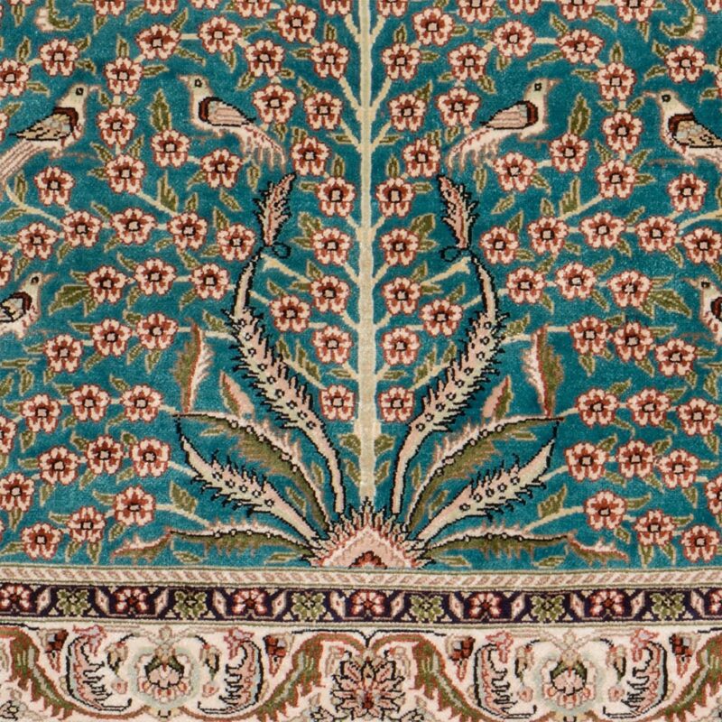 Hereke Orientteppich 79 × 122 cm, Seide, handgeknüpft exklusiv
