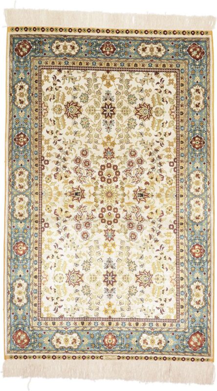 orientteppich-hereke-79-x-123-cm-seide-handgeknupft-1.jpg Hereke Orientteppich 79 × 123 cm, Seide, handgeknüpft