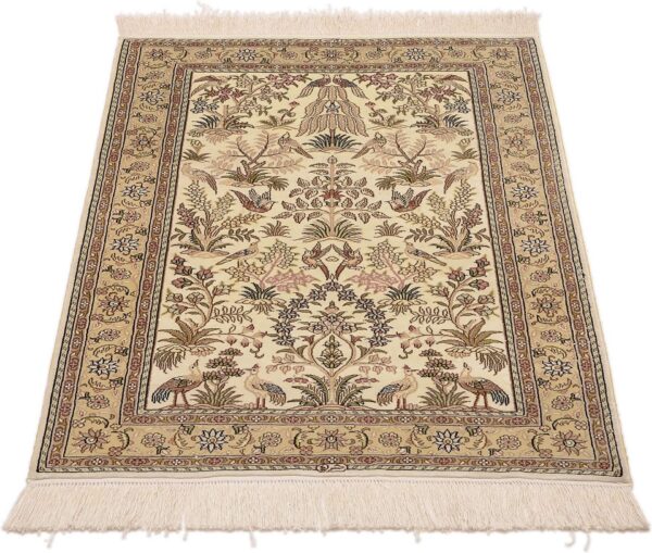 orientteppich-hereke-79-x-123-cm-seide-handgeknupft-2.jpg Hereke Orientteppich 79 × 123 cm, Seide, handgeknüpft
