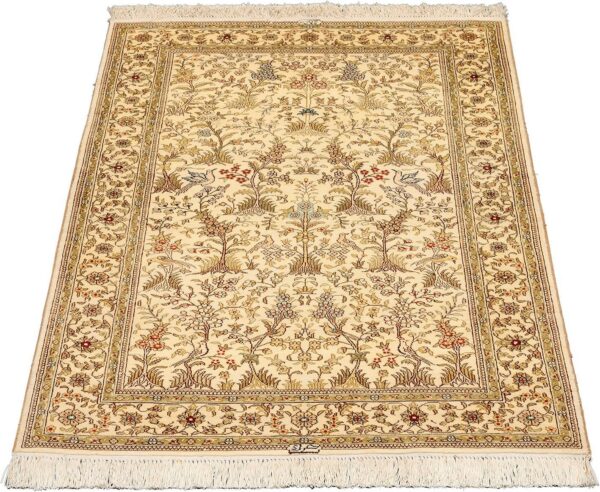 Hereke Orientteppich 79 × 123 cm, Seide, handgeknüpft exklusiv