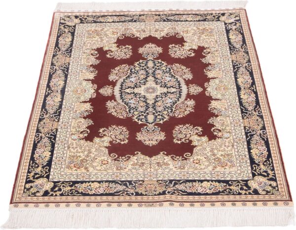 orientteppich-hereke-79-x-124-cm-seide-handgeknupft-5.jpg Hereke Orientteppich 79 × 124 cm, Seide, handgeknüpft