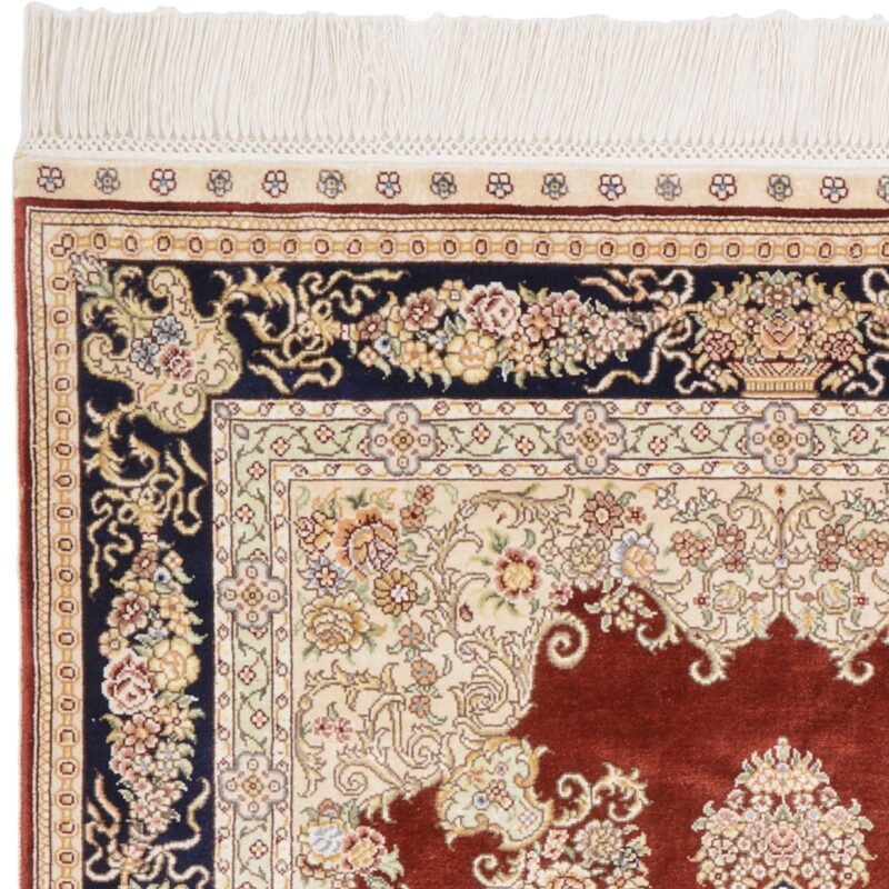 orientteppich-hereke-79-x-124-cm-seide-handgeknupft-8.jpg Hereke Orientteppich 79 × 124 cm, Seide, handgeknüpft