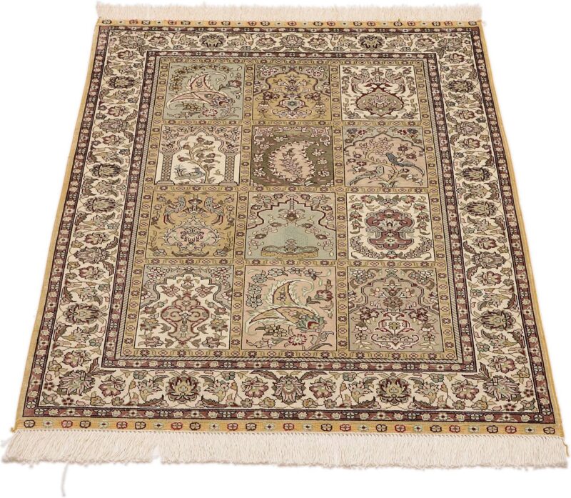 Hereke Orientteppich 79 × 124 cm, Seide, handgeknüpft exklusiv