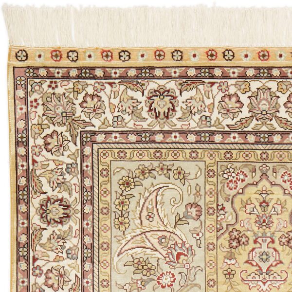 Hereke Orientteppich 79 × 124 cm, Seide, handgeknüpft exklusiv
