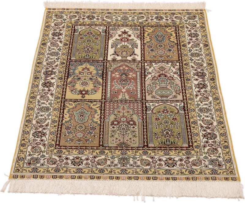 Hereke Orientteppich 79 × 124 cm, Seide, handgeknüpft hochfein