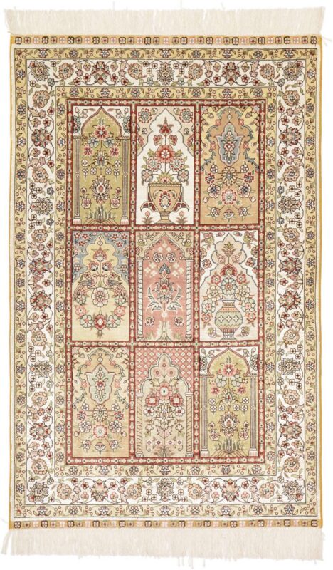 Hereke Orientteppich 79 × 124 cm, Seide, handgeknüpft hochfein